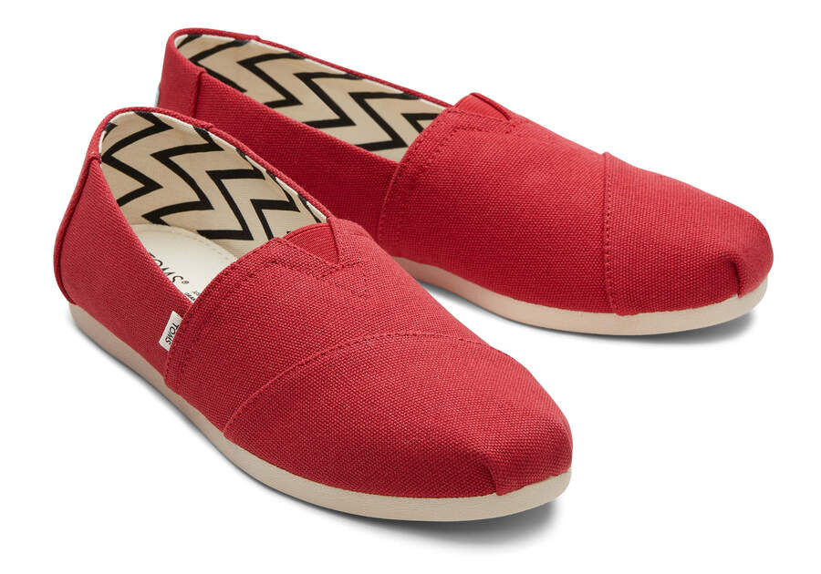 Toms Alpargata Recycled Algodon Lona Rojas Chile | CL482-186