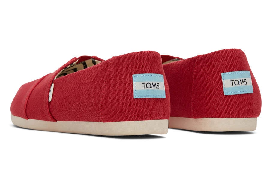 Toms Alpargata Recycled Algodon Lona Rojas Chile | CL482-186