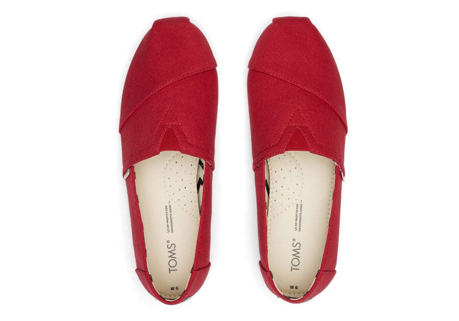 Toms Alpargata Recycled Algodon Lona Rojas Chile | CL482-186