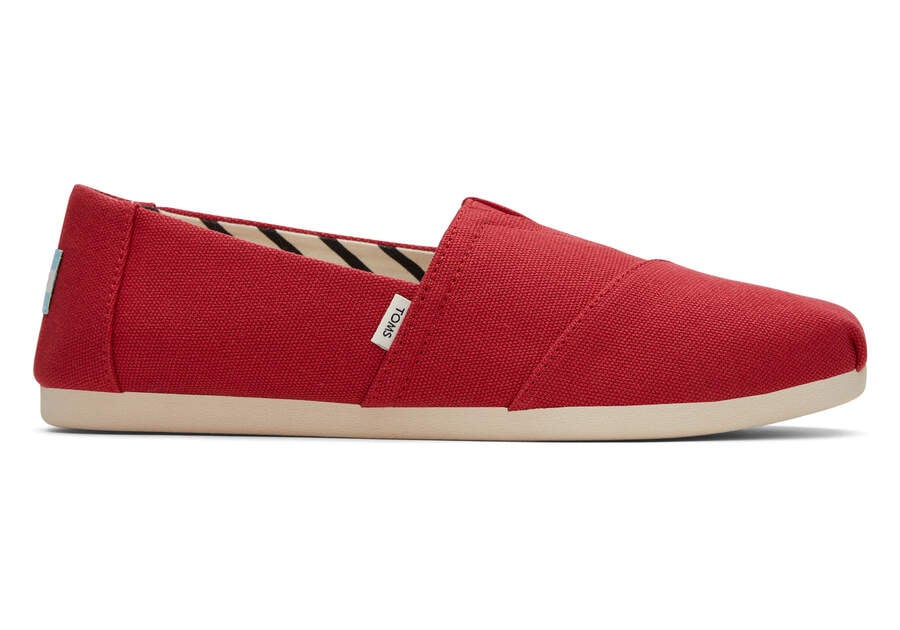 Toms Alpargata Recycled Algodon Lona Rojas Chile | CL482-186