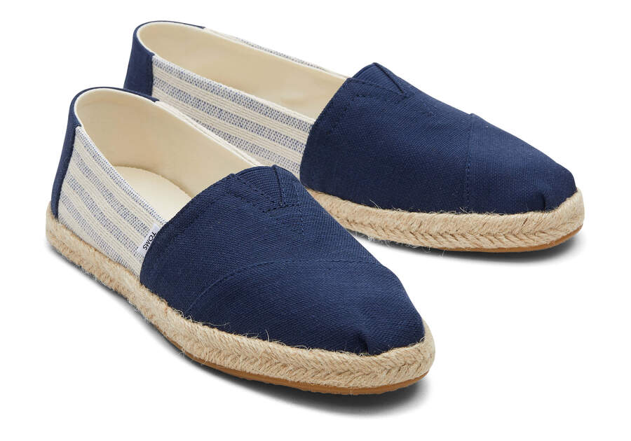 Toms Alpargata Recycled Algodon Rope Alpargata Azul Marino Chile | CL118-130