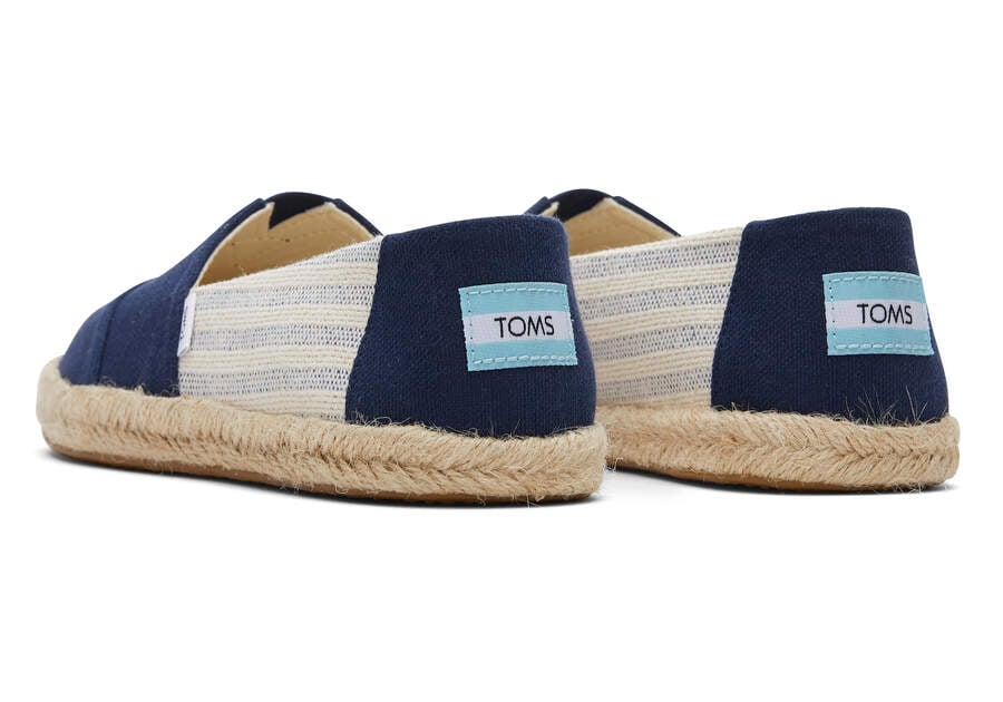 Toms Alpargata Recycled Algodon Rope Alpargata Azul Marino Chile | CL118-130