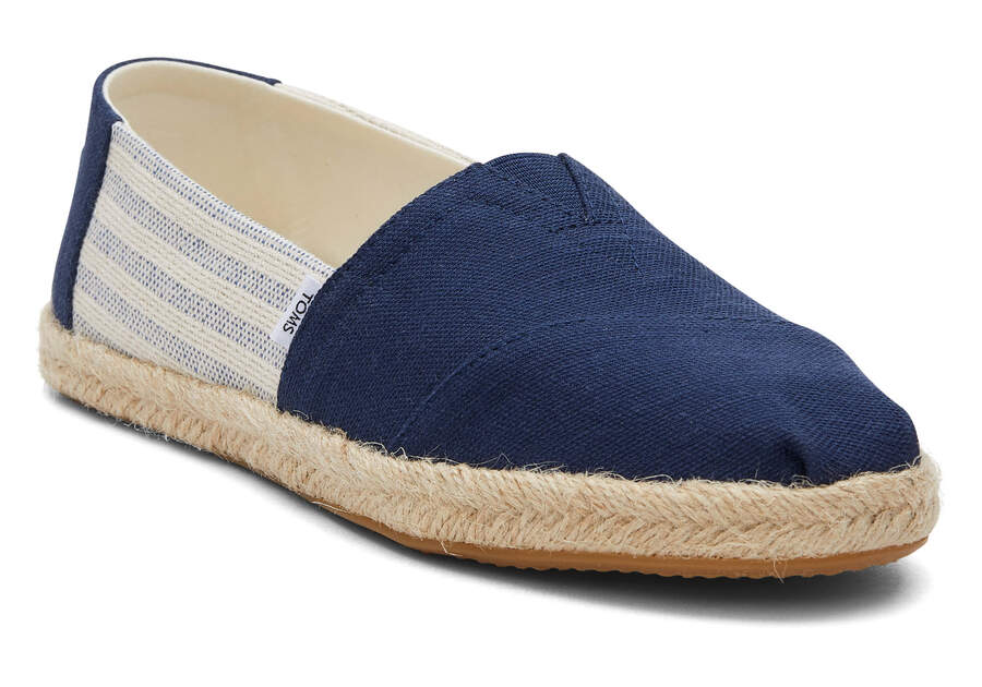 Toms Alpargata Recycled Algodon Rope Alpargata Azul Marino Chile | CL118-130