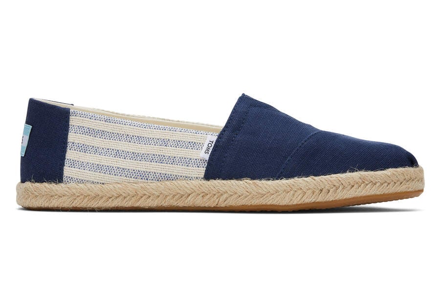 Toms Alpargata Recycled Algodon Rope Alpargata Azul Marino Chile | CL118-130