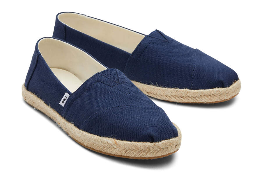 Toms Alpargata Recycled Algodon Rope Alpargata Azul Marino Chile | CL683-340