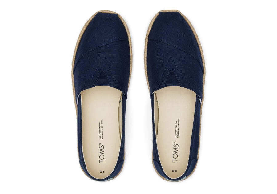 Toms Alpargata Recycled Algodon Rope Alpargata Azul Marino Chile | CL683-340