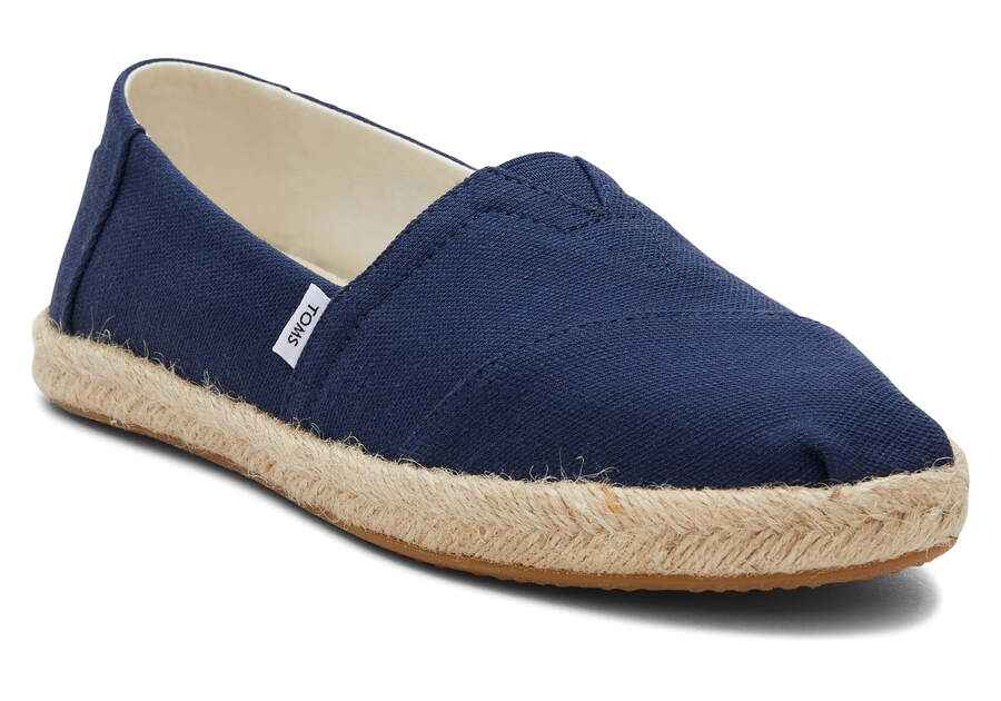 Toms Alpargata Recycled Algodon Rope Alpargata Azul Marino Chile | CL683-340