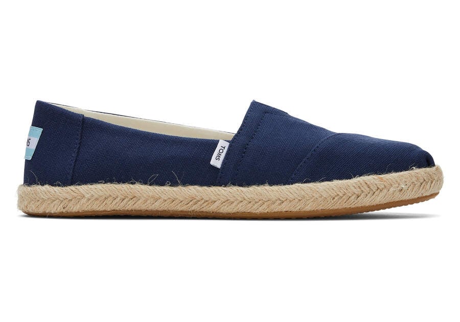 Toms Alpargata Recycled Algodon Rope Alpargata Azul Marino Chile | CL683-340