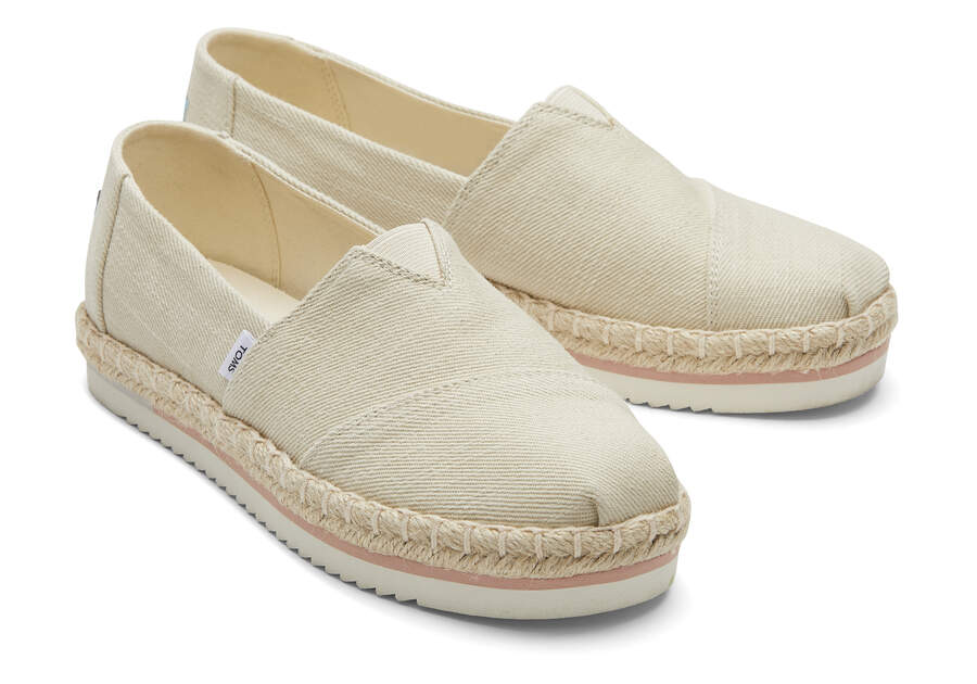 Toms Alpargata Rope Plataforma Beige Chile | CL686-982