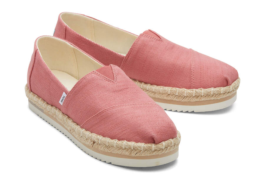 Toms Alpargata Rope Plataforma Rosas Chile | CL708-819