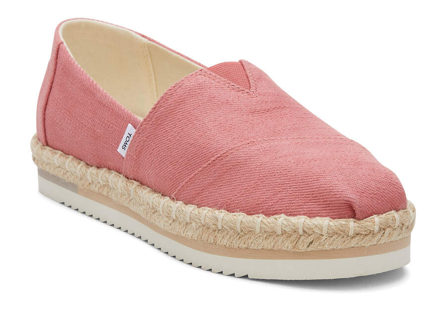 Toms Alpargata Rope Plataforma Rosas Chile | CL708-819