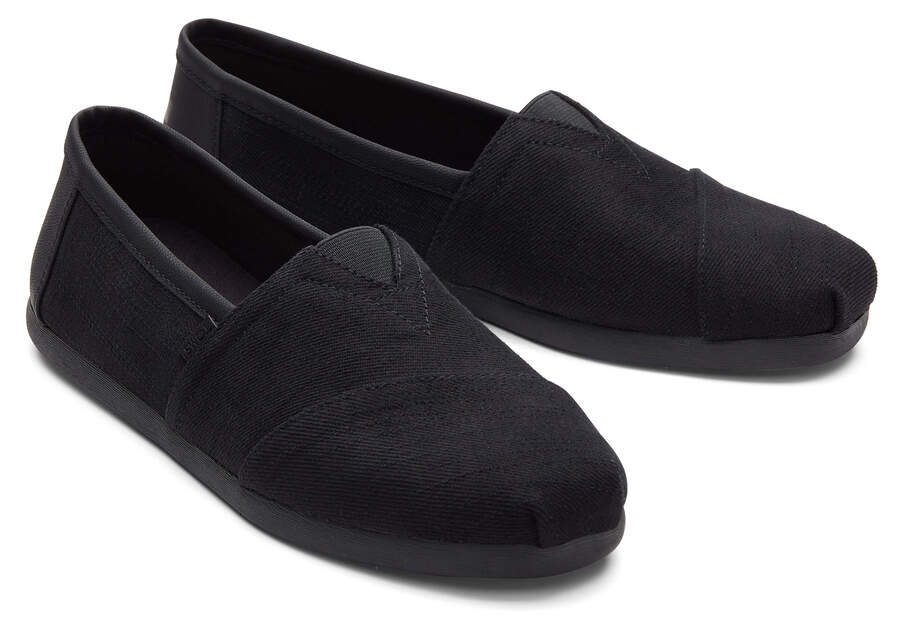 Toms Alpargata Sintetico Trim Negras Chile | CL913-692