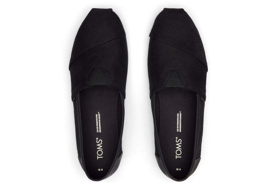 Toms Alpargata Sintetico Trim Negras Chile | CL913-692