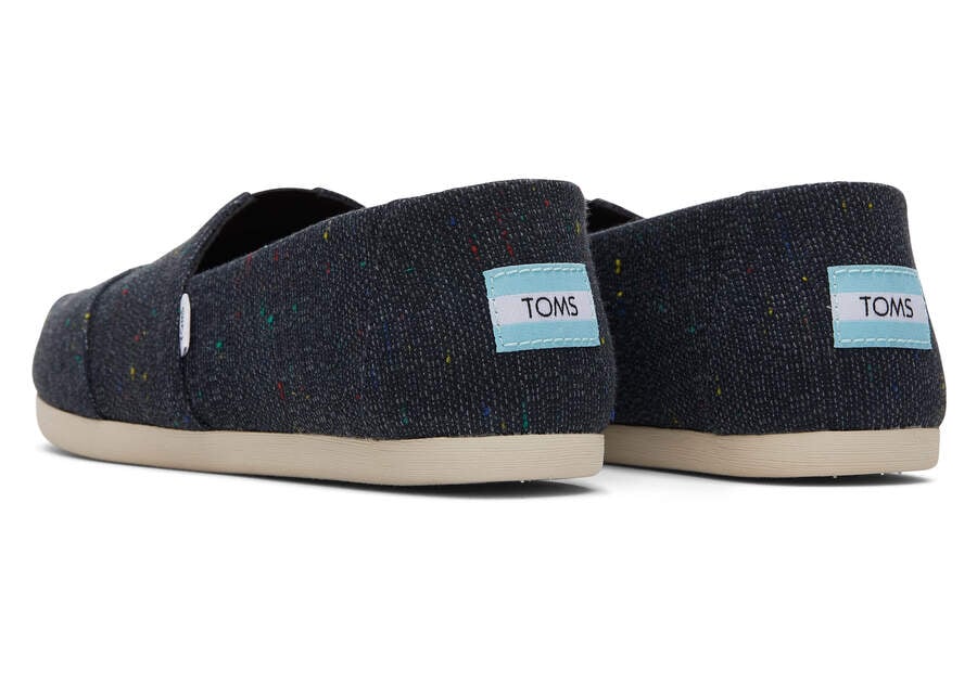 Toms Alpargata Speckled Recycled Algodon Negras Chile | CL496-056