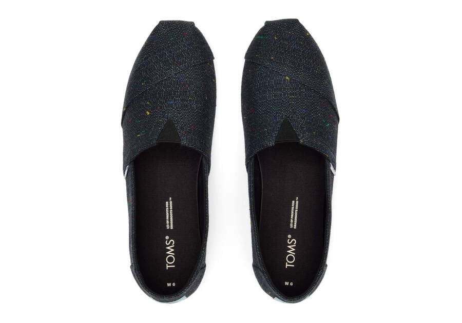 Toms Alpargata Speckled Recycled Algodon Negras Chile | CL496-056