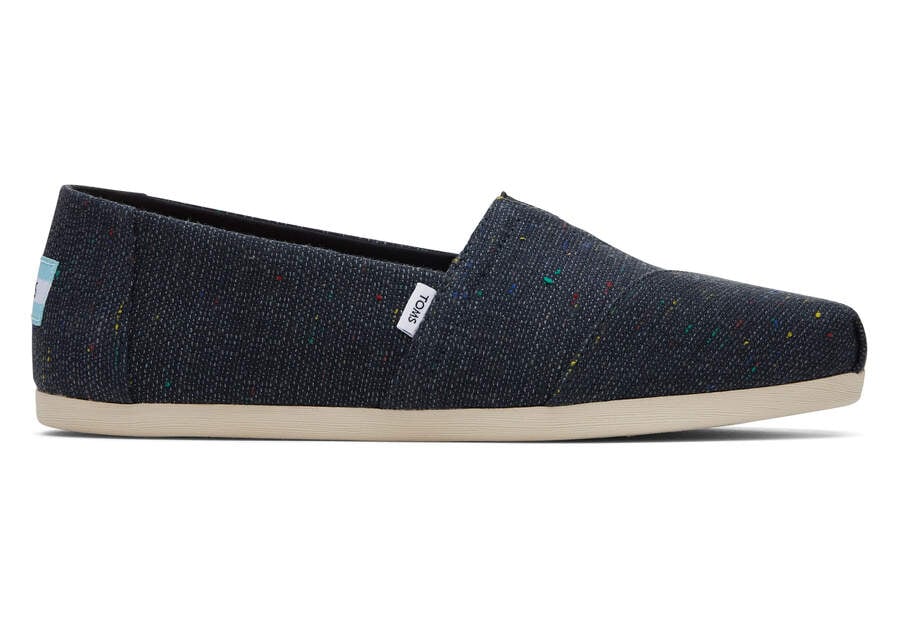 Toms Alpargata Speckled Recycled Algodon Negras Chile | CL496-056