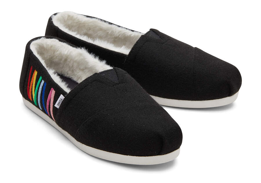 Toms Alpargata Unity Rainbow Negras Chile | CL087-820