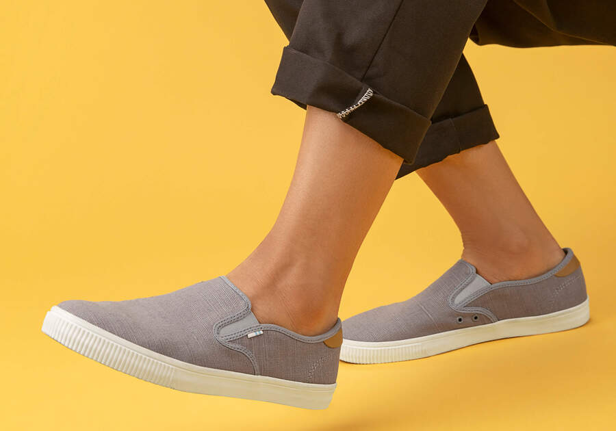 Toms Baja Slip On Gris Oscuro Chile | CL635-377