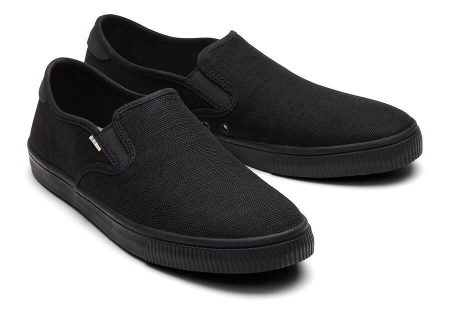 Toms Baja Slip On Negras Chile | CL426-879