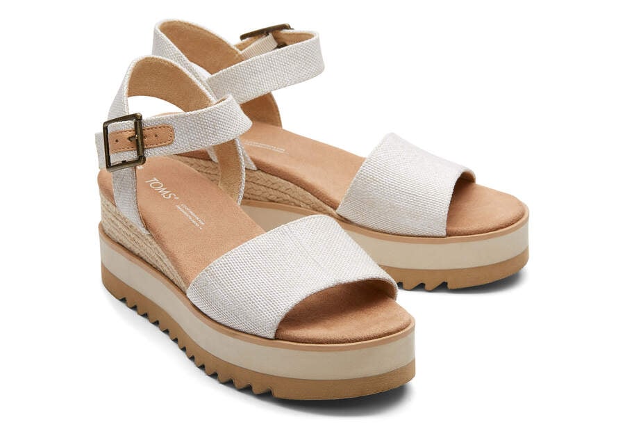 Toms Diana Wedge Sandal Beige Chile | CL208-350