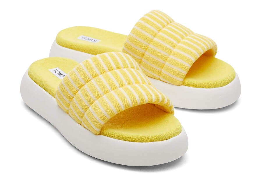 Toms Mallow Chanclas Terry Amarillo Chile | CL256-520