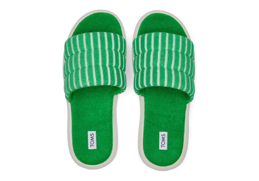 Toms Mallow Chanclas Terry Verde Chile | CL963-313