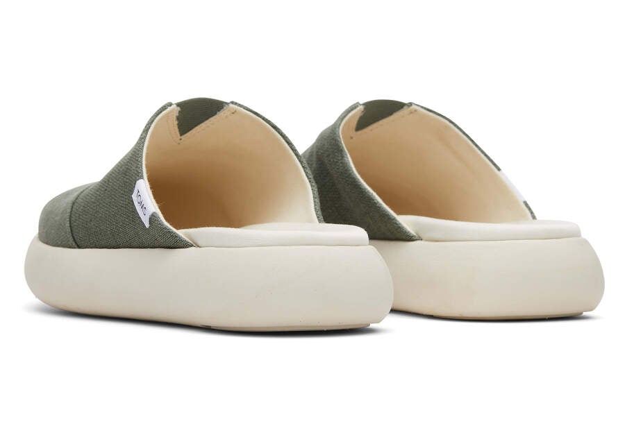 Toms Mallow Mule Heritage Lona Verde Chile | CL259-467