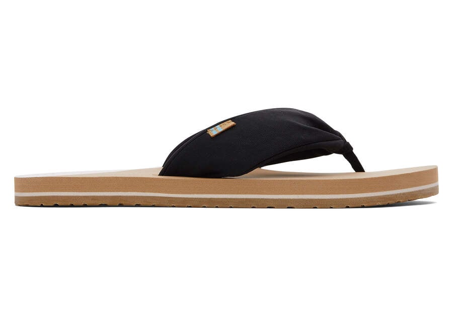 Toms Piper Flip Flop Negras Chile | CL786-439