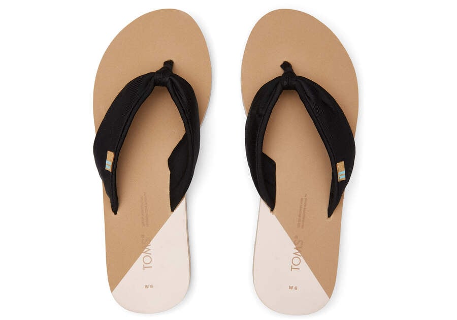 Toms Piper Flip Flop Negras Chile | CL786-439