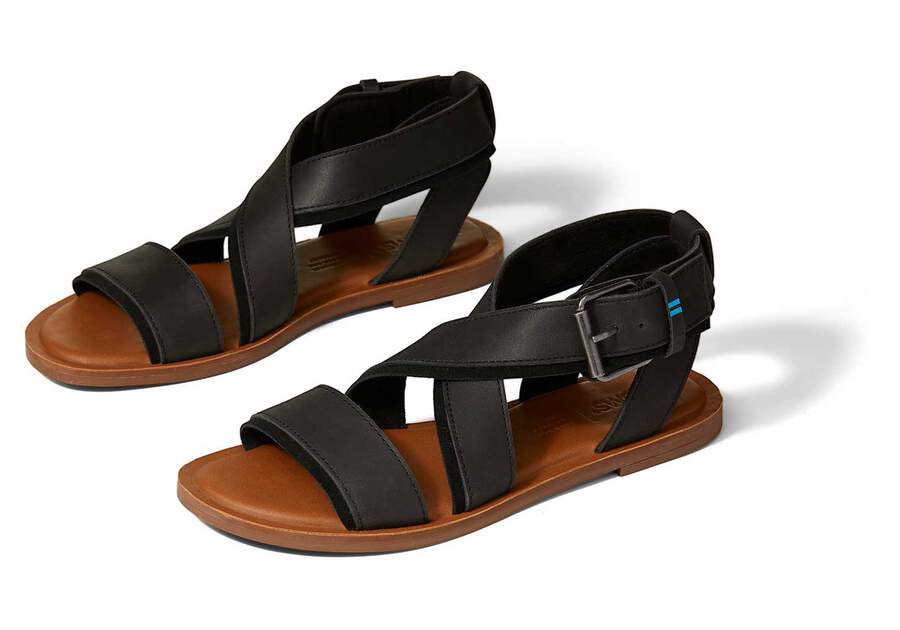 Toms Sidney Sandal Negras Chile | CL847-346