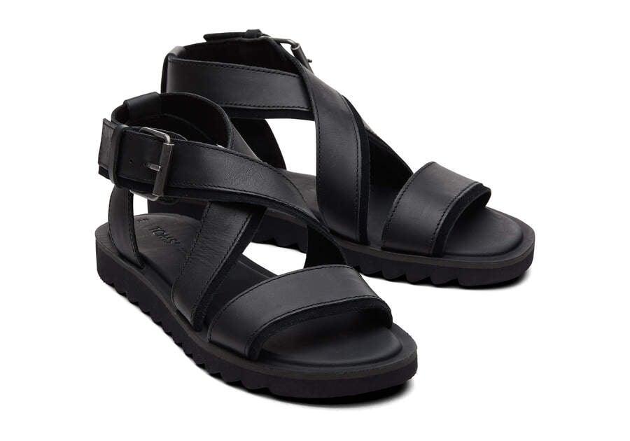 Toms Sidney Tread Sandal Negras Chile | CL139-308