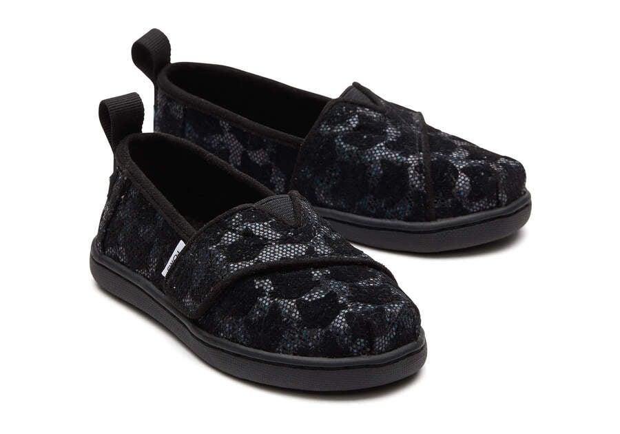 Toms Tiny Alpargata Cats Negras Chile | CL629-784