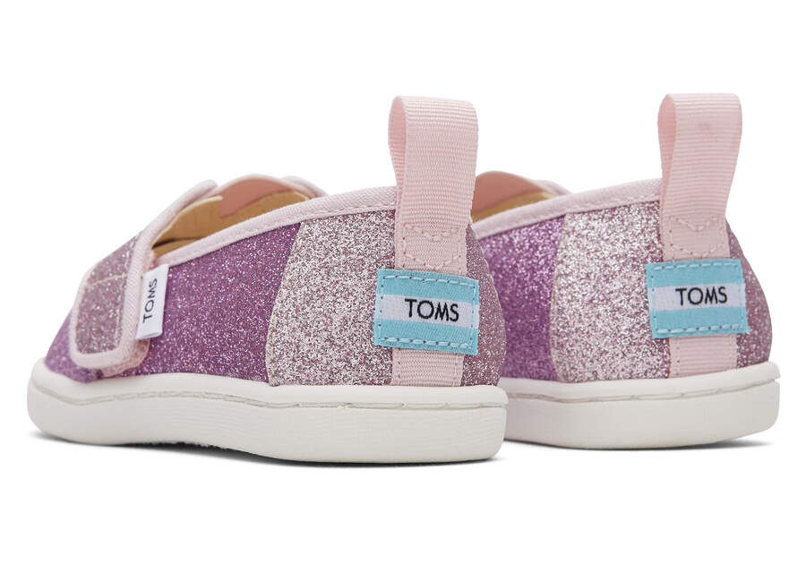 Toms Tiny Alpargata Colorblock Iridescent Glimmer Moradas Claro Chile | CL764-179