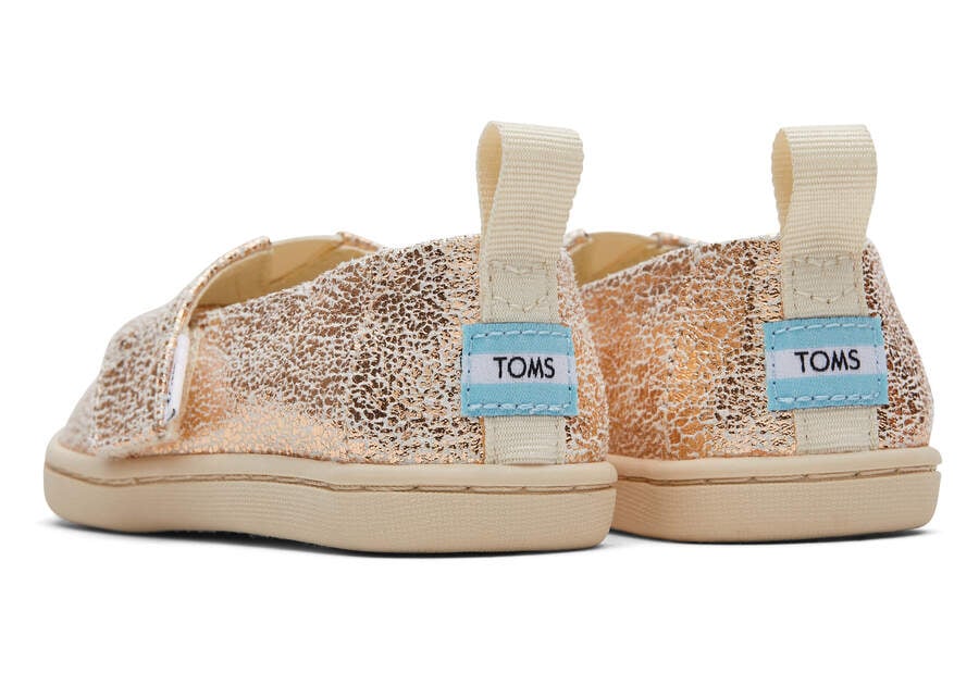 Toms Tiny Alpargata Foil Doradas Chile | CL220-782