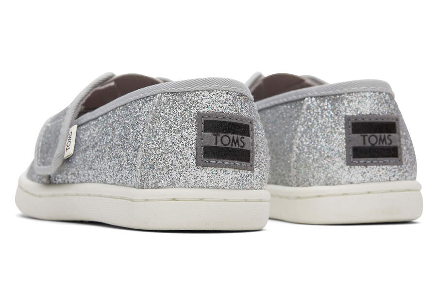 Toms Tiny Alpargata Glitter Plateadas Chile | CL584-603