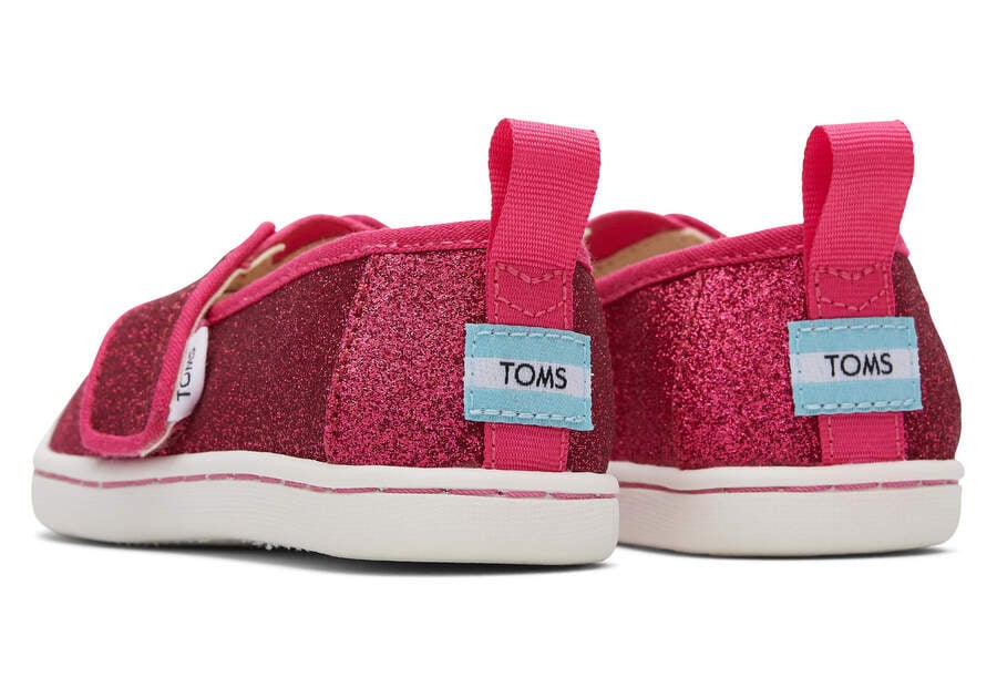 Toms Tiny Alpargata Glitter Rosas Oscuro Chile | CL128-187