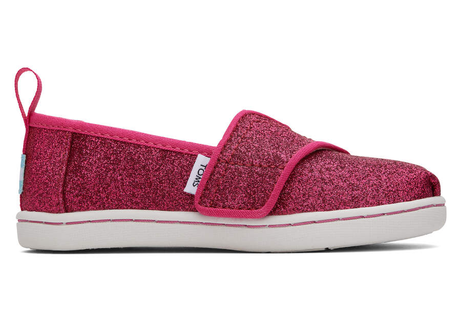 Toms Tiny Alpargata Glitter Rosas Oscuro Chile | CL128-187