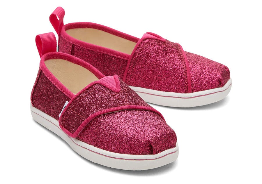 Toms Tiny Alpargata Glitter Rosas Oscuro Chile | CL128-187