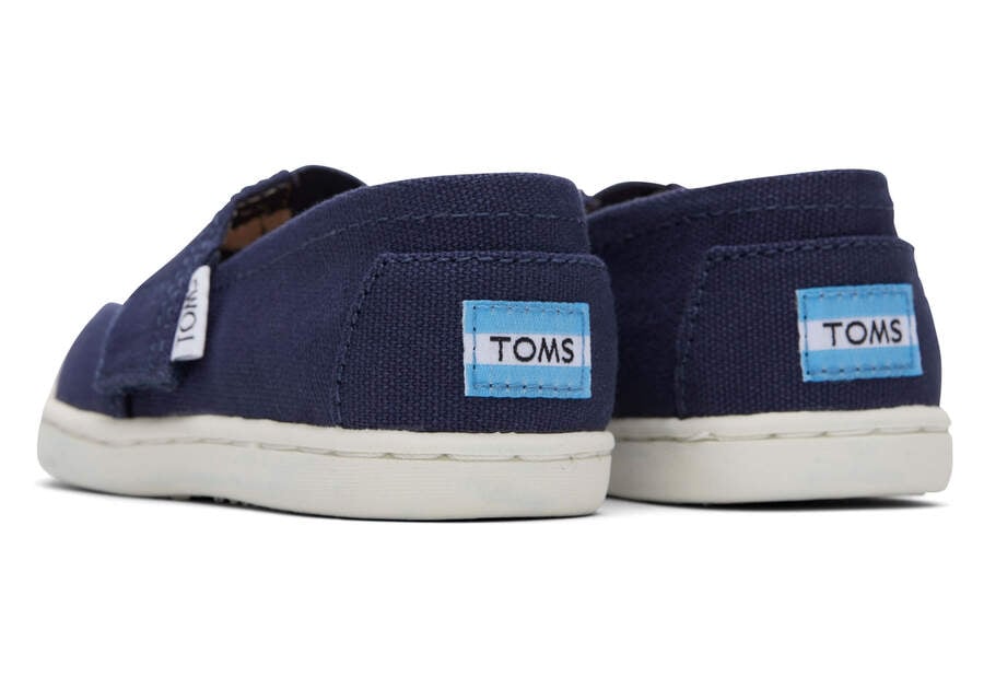 Toms Tiny Alpargata Lona Azul Marino Chile | CL688-084