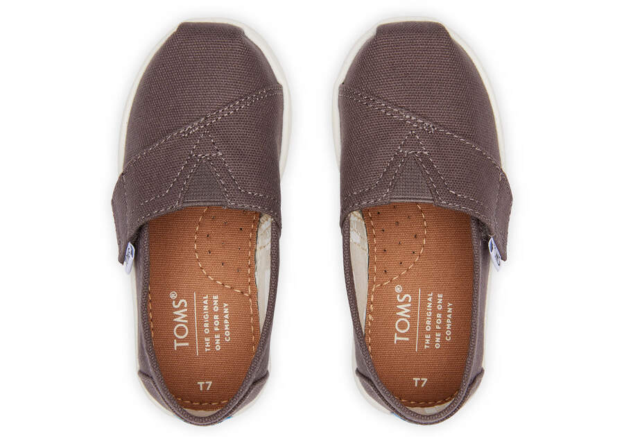 Toms Tiny Alpargata Lona Gris Chile | CL977-722