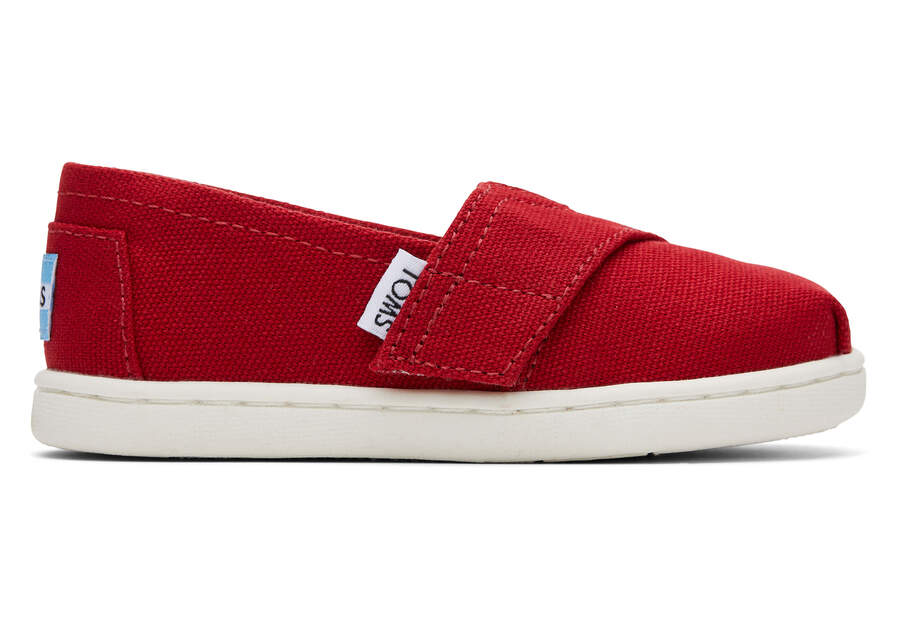 Toms Tiny Alpargata Lona Rojas Chile | CL413-825