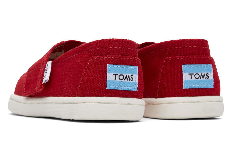 Toms Tiny Alpargata Lona Rojas Chile | CL413-825