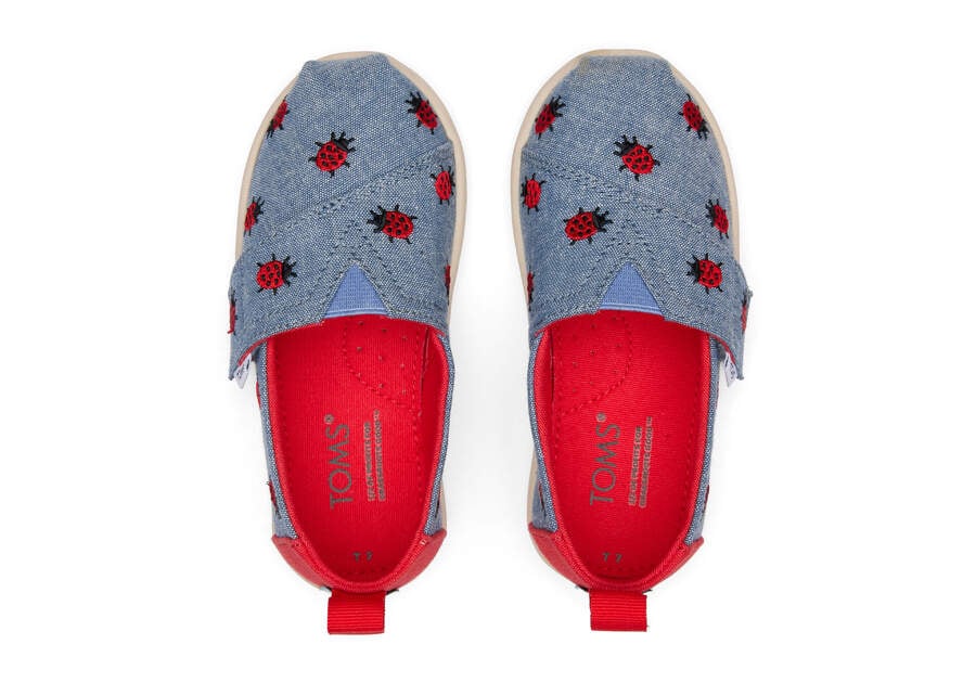 Toms Tiny Alpargata Lucky Ladybugs Azules Chile | CL717-200