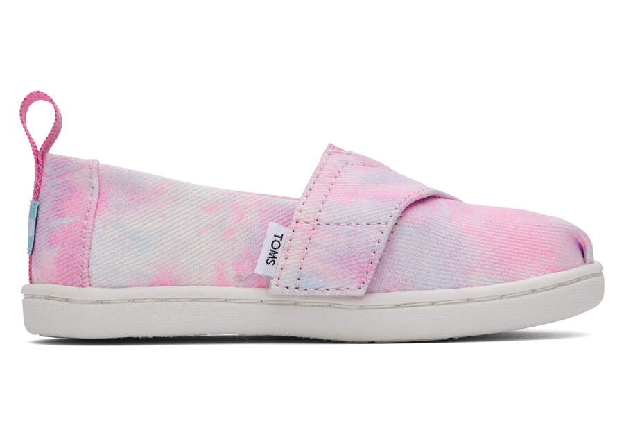 Toms Tiny Alpargata Multi Tie Dye Twill Rosas Multicolor Chile | CL911-720