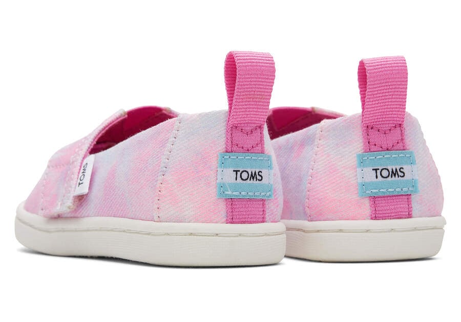 Toms Tiny Alpargata Multi Tie Dye Twill Rosas Multicolor Chile | CL911-720