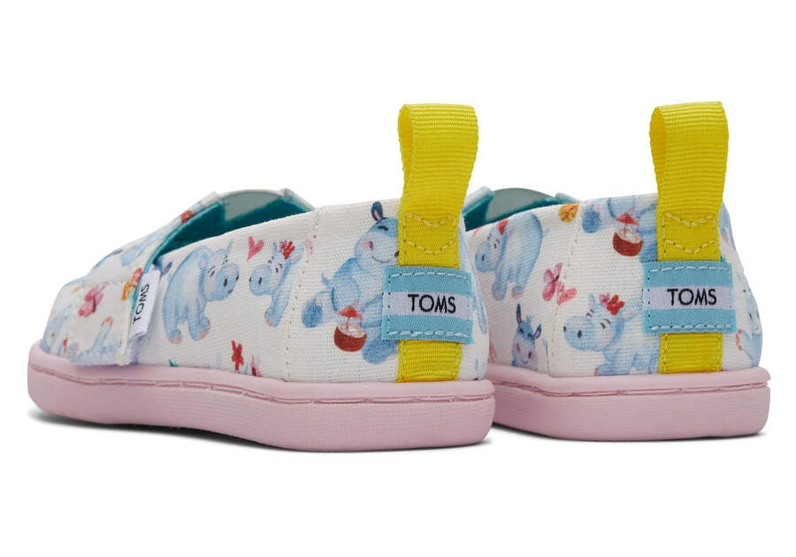 Toms Tiny Alpargata Summer Hippos Blancas Chile | CL523-197