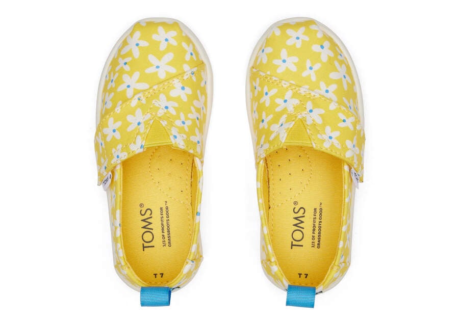 Toms Tiny Alpargata Sun Daisies Amarillo Naranjas Chile | CL802-463