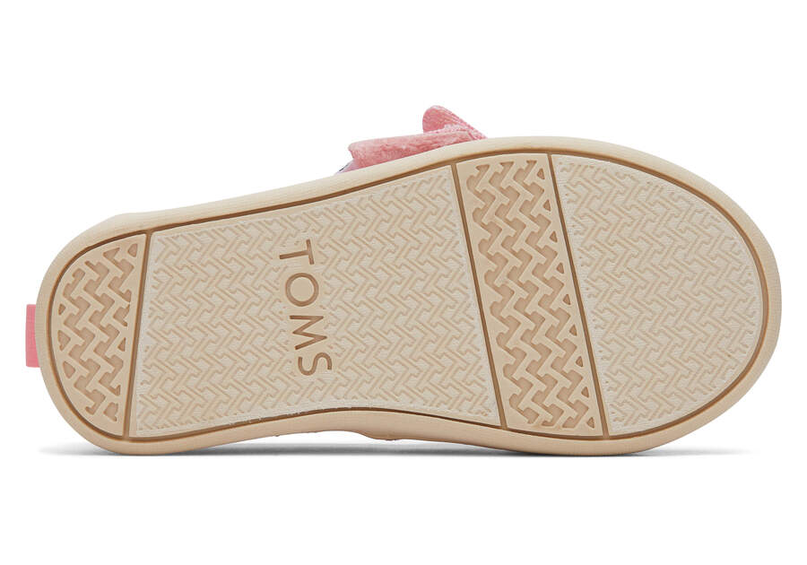 Toms Tiny Alpargata Twill Glimmer Bow Rosas Chile | CL602-259