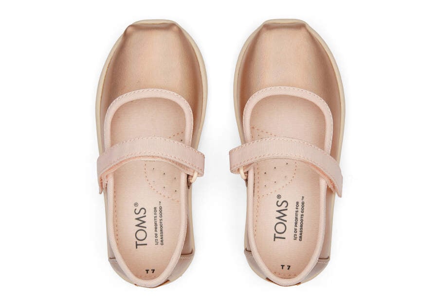 Toms Tiny Mary Jane Metallic Rosas Doradas Metal Chile | CL433-596