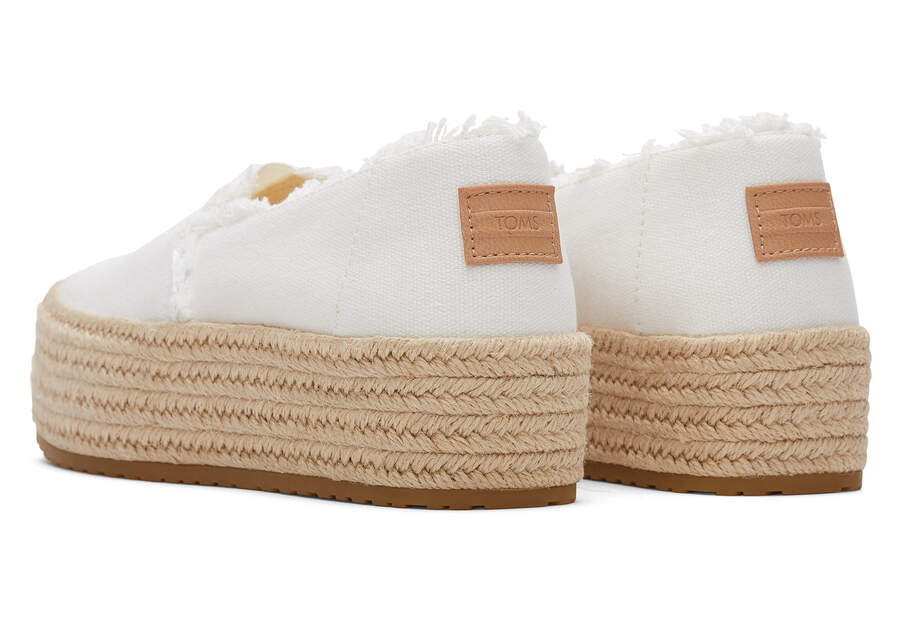 Toms Valencia Plataforma Alpargata Blancas Chile | CL295-366